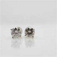 14K WHITE GOLD MOISSANITE(1.42CT)  EARRINGS