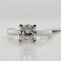 10K WHITE GOLD DIAMOND(0.95CT,I2,F) RING