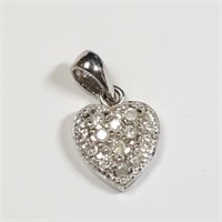 10K WHITE GOLD DIAMOND(0.26CT,I2-I3,G-H)  PENDANT