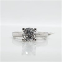 10K WHITE GOLD DIAMOND(0.9CT,I2,G)  RING (~SIZE