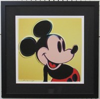 Mickey Mouse Print Plate Signed By Andy Warhol