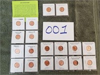 uncirculated pennies & 2009 Lincoln cent piece