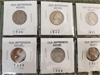 14 Old Jefferson Nickels & Uncirculated Nickels