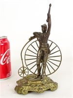 Brass High Wheel Bicycle Trophy