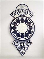 Early Enameled "CENTAUR CYCLES" Trade Sign