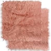 (2) Luxe Faux Fur Chair Cover, Pink
