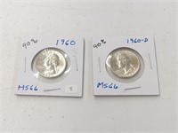 1960 & 1960-D Silver Quarters