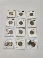 5 Wartime Jefferson Nickels and 10 others
