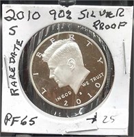 2010-S Kennedy Half Dollar 90% Silver Proof