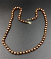 14K Gold and Cultured Pearl 17" Necklace