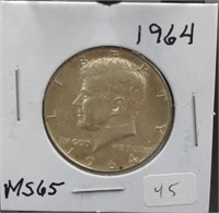 1964 Kennedy Silver (90%) Half Dollar