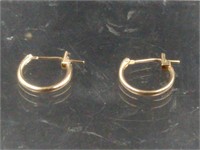 14K Gold 10mm Huggie Hoop Earrings