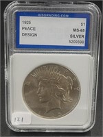 1925 Peace Silver Dollar IGS MS65