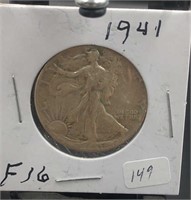 1941 Walking Liberty Half Dollar 90% Silver