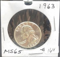 1963 & 1961 Washington Quarters 90% Silver
