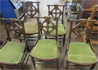 (5) 1800's Matching Wood Chairs
