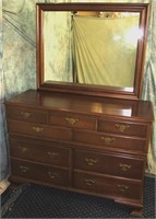 PENNSYLVANIA HOUSE CHERRY WOOD DRESSER WITH MIRROR