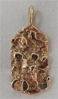 14K GOLD NUGGET PENDANT 5.7 GRAMS