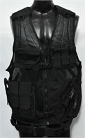 Unisex's Black Law Enforcement Tactical Vest, XL
