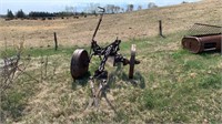 Antique single furrow  breaking plough