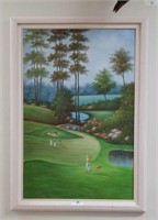"MASTERS 11 HOLE " BY C HAYWOOD-ORIGINAL OIL