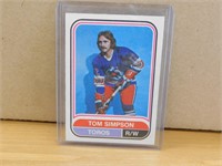 1975-76 Tom Simpson WHA Hockey Card