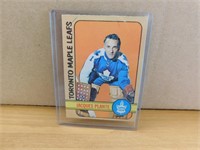 1972-73 Jacques Plante Hockey Card