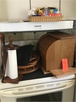 Bread box, lazy Susan, paper towel holder, etc