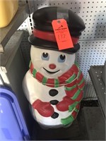 tote of Christmas, yard snowman, wrapping paper