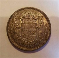 1955 CANADA 50 cent Silver Coin