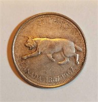 CANADA  25 CENT CENTENNIAL COIN