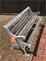 iron frame bench