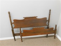 Antique Double Wooden Bed Frame