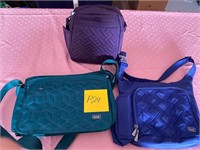 845 - LOT OF 3 LADIES QUILTED PURSES (P24)