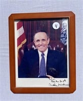 Rudy Giulianni Signed and Framed Photo 11Hx9W