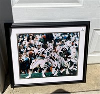 Signed and Framed Football Emerson Boozer and