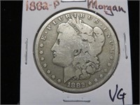 1882 P MORGAN SILVER DOLLAR 90% VG