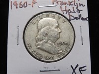 1960 P FRANKLIN HALF DOLLAR 90% XF