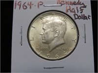 1964 P KENNEDY HALF DOLLAR 90%