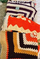 Lot of (6) Crocheted Afghans