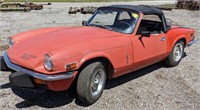 1976 Triumph Spitfire 1500 Convertible. Starts,