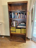Wooden Bookcase w/ Books