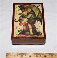 VINTAGE HUMMEL PICTURE DECORATED MUSIC BOX