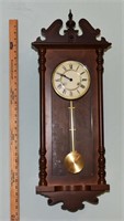 CASED WALL CLOCK - WORKING