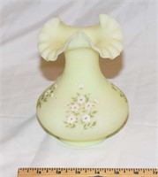 SIGNED FENTON HAND DECORATED VASE