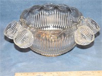 VINTAGE PUNCH BOWL AND CUPS