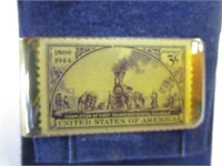 Vintage 3 Cent Stamp Made into a Money Clip