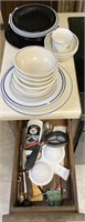 Dishes and Contents of Drawer