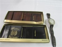 Timex Watch & 2 New Wallets
