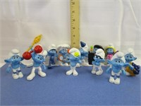 12 Smurf Figurines